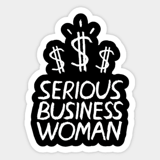 Serious Business Woman Sticker